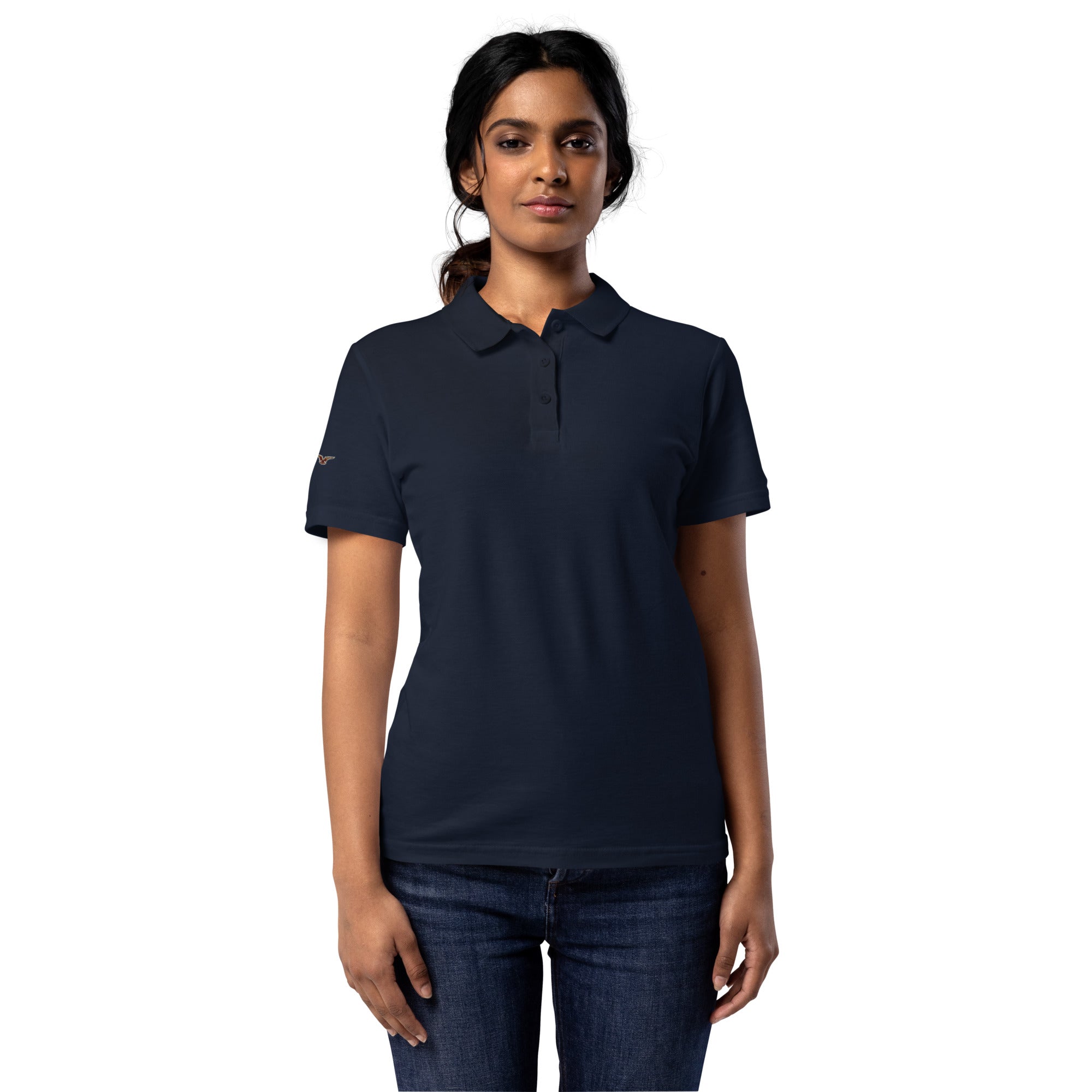 Piqué-Poloshirt für Damen