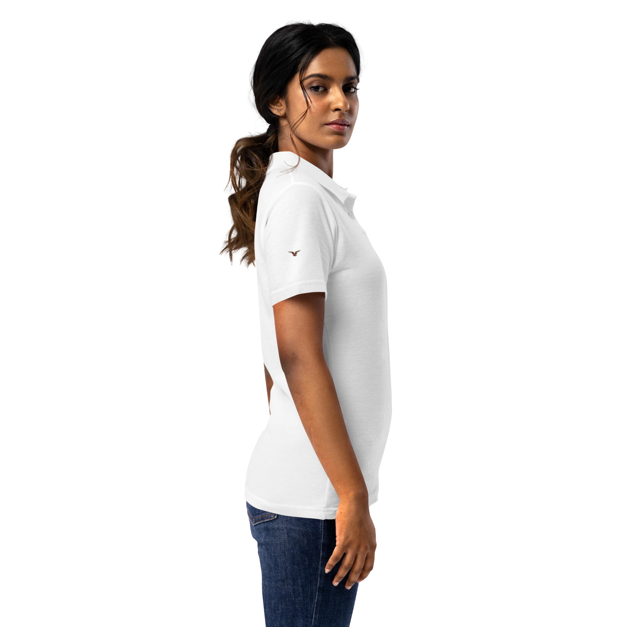 Piqué-Poloshirt für Damen